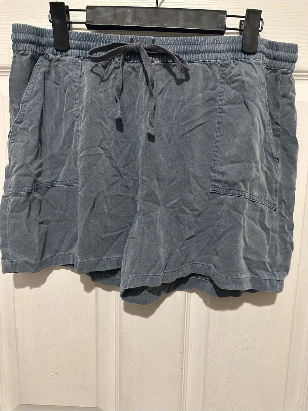 For The Republic Slate Blue Drawstring Women’s Shorts